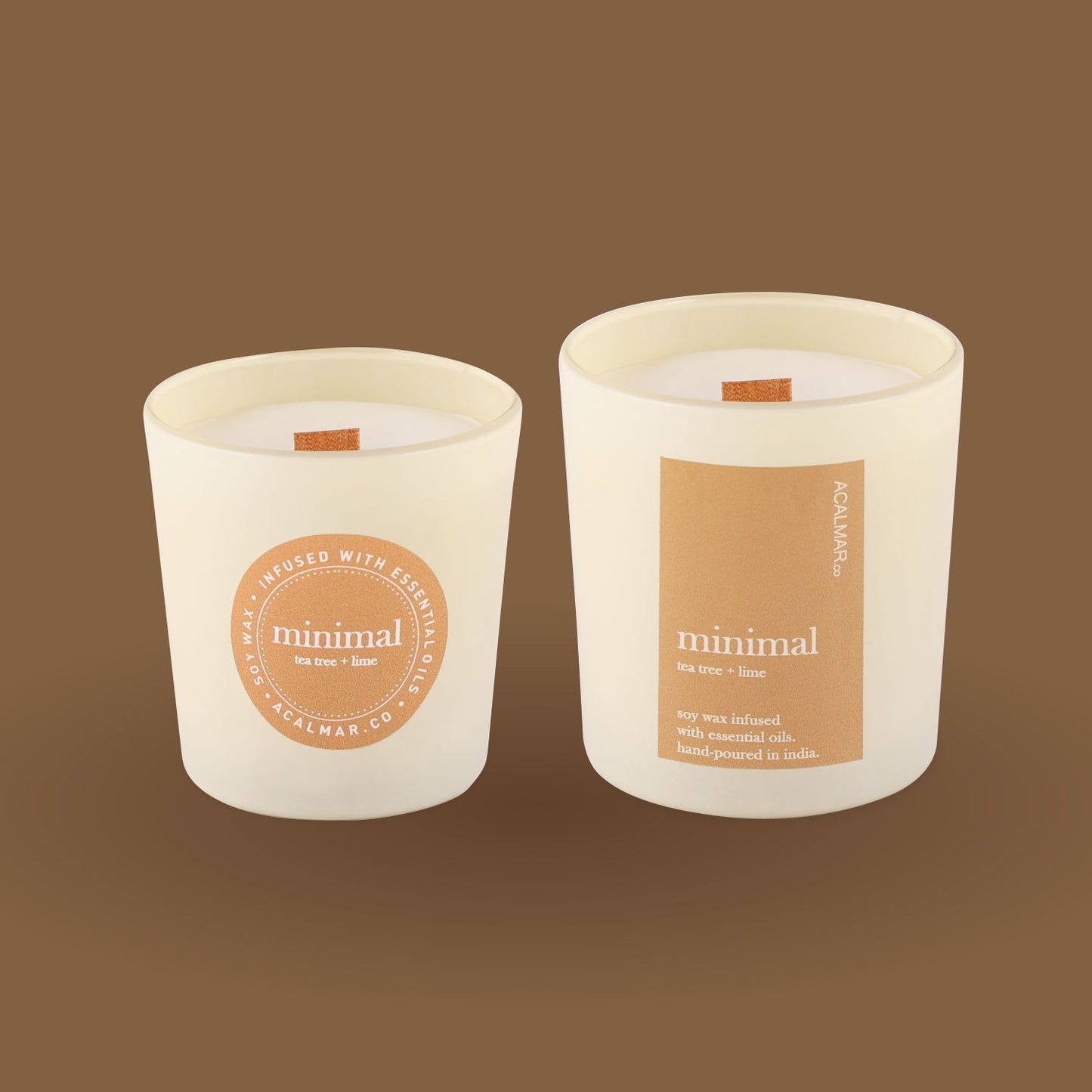 Glass Jar Candles - Minimal (tea tree + lime)