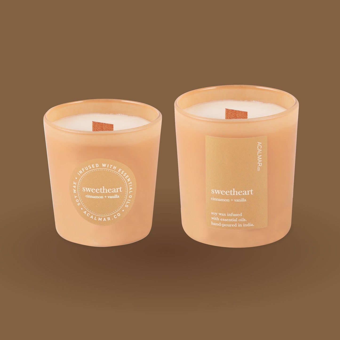 Glass Jar Candles - Sweatheart (cinnamon + vanilla)