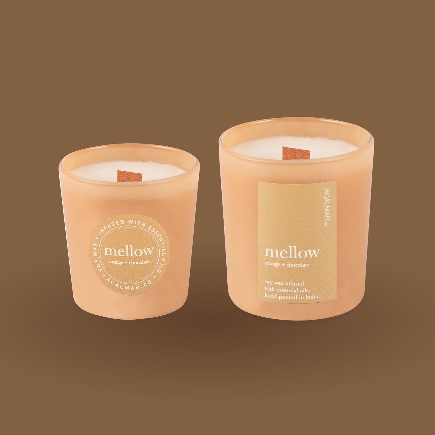 Glass Jar Candles - Mellow (orange + chocolate)