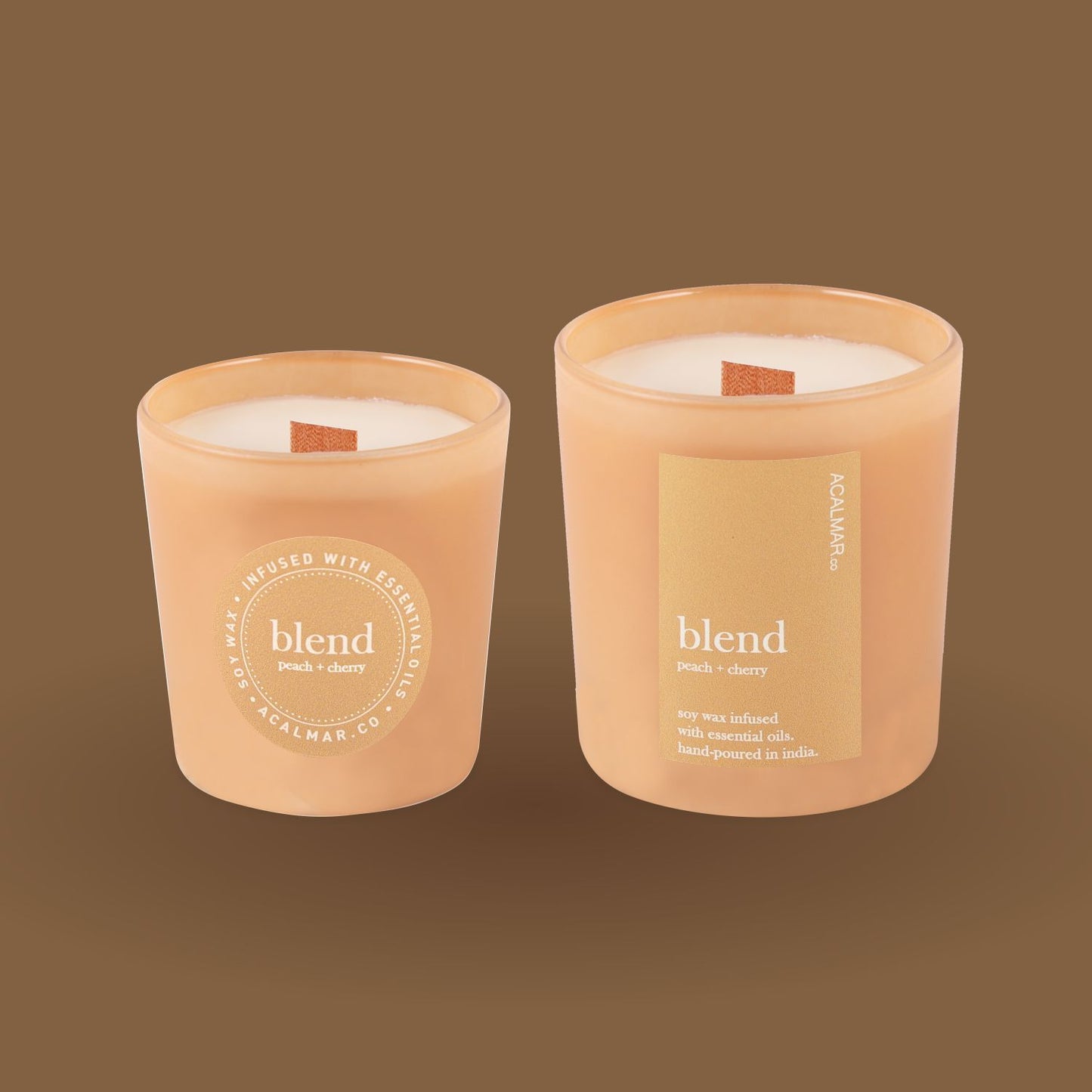 Glass Jar Candles - Blend (peach + cherry)