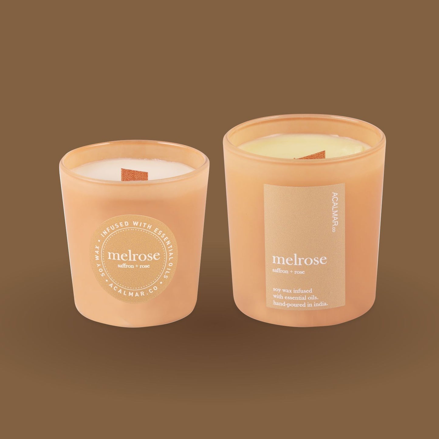Glass Jar Candles - Melrose (saffron + rose)