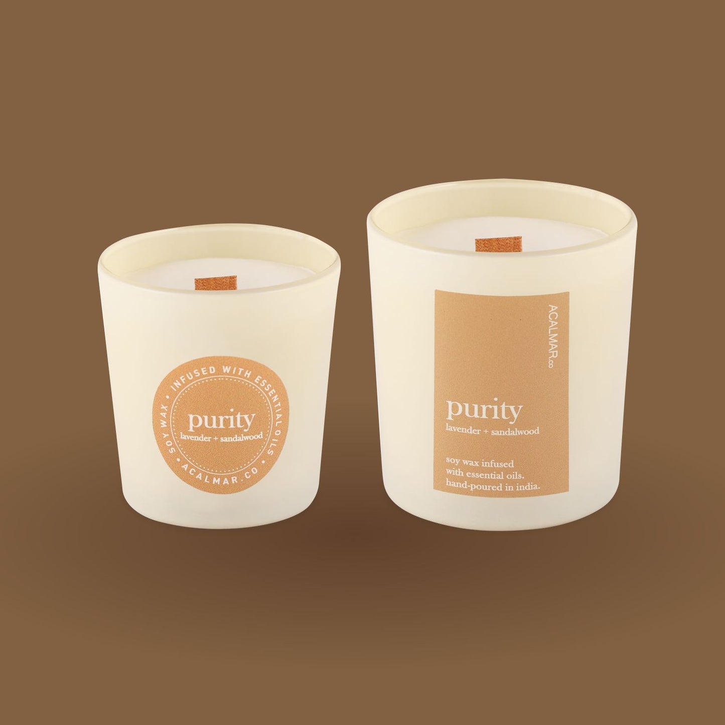 Glass Jar Candles - Purity (lavender + sandalwood)
