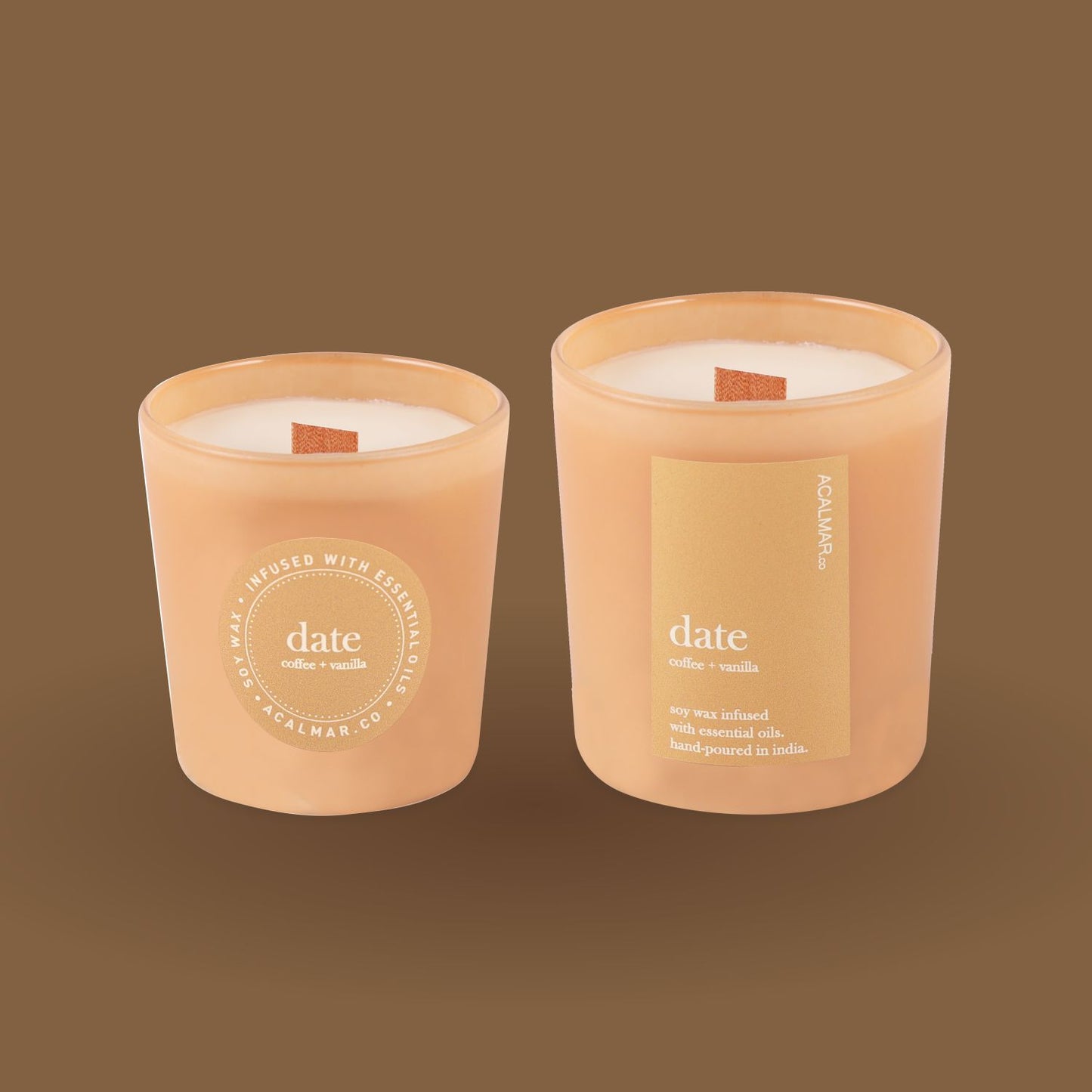 Glass Jar Candles - Date (coffee + vanilla)