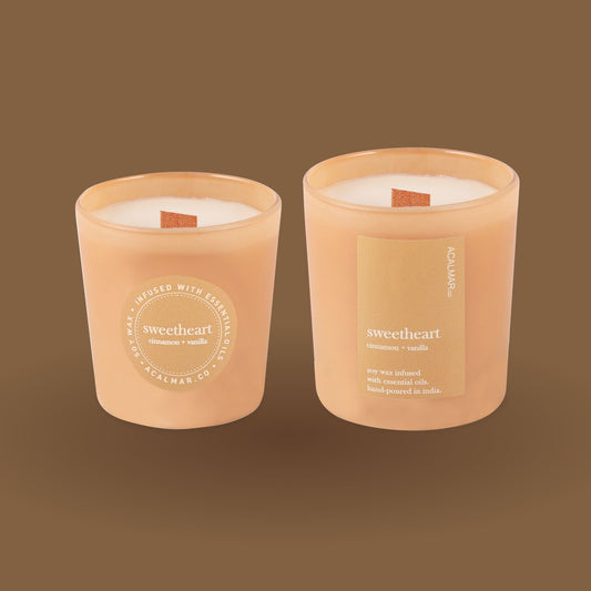 Glass Jar Candles - Sweatheart (cinnamon + vanilla)