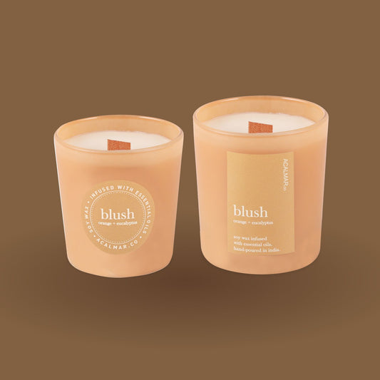 Glass Jar Candles - Blush (orange + eucalyptus)