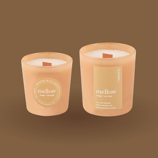 Glass Jar Candles - Mellow (orange + chocolate)