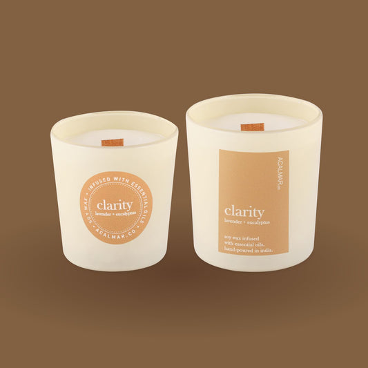 Glass Jar Candles - Clarity (lavender + eucalyptus)