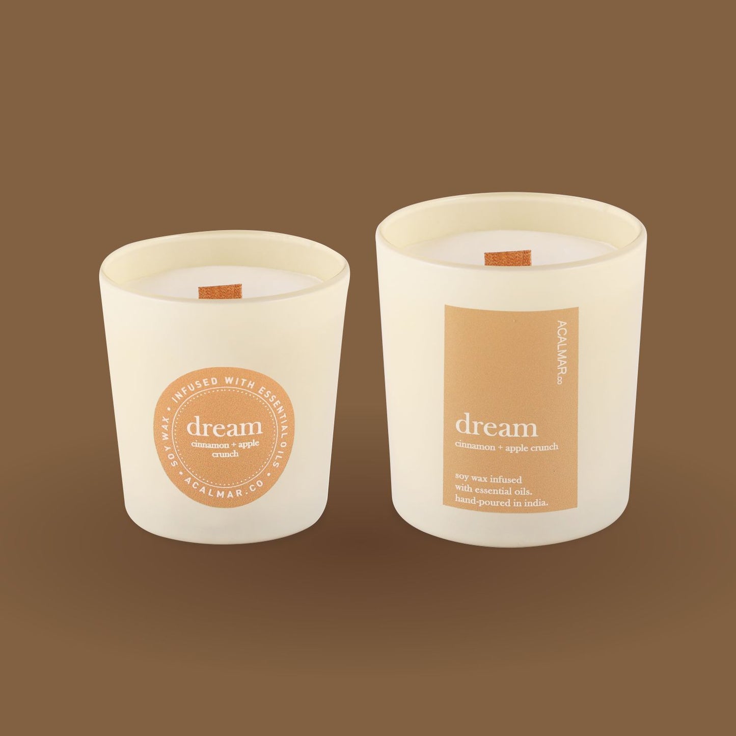 Glass Jar Candles - Dream (cinnamon + apple crunch)