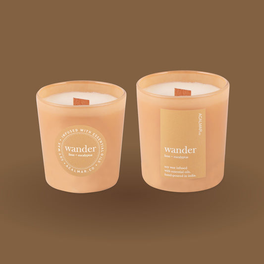 Glass Jar Candles - Wander (lime + eucalyptus)